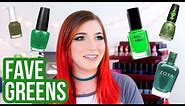 My Top Favorite GREEN Nail Polishes! || KELLI MARISSA