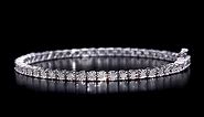 Sterling Silver Rose-Cut Diamond Tennis Bracelet (1 cttw, I-J Color, I3-Promo Clarity)