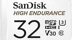 SanDisk 32GB High Endurance Video MicroSDHC Card with Adapter for Dash Cam and Home Monitoring Systems - C10, U3, V30, 4K UHD, Micro SD Card - SDSQQNR-032G-GN6IA