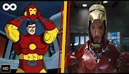 Iron Man Cartoon vs Movie with Suit Up Scenes|Avengers Infinity War Suit Up|Iron Man 1996|HD [1080p]