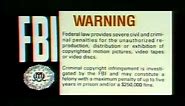 FBI Warning screen