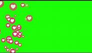 3 Instagram Love Hearts Green Screen Animation for Youtube videos Social Media Heart Reactions
