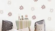 BBTO Daisy Wall Decal Flower Vinyl Wall Decals Daisy Decals Floral Decals Peel and Stick Daisy Stickers for Kids Nursery Wall Art Bedroom Living Room (Pastel Color,Simple Style)