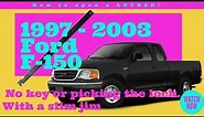 How to use a slim Jim on a locked 1997 - 2003 Ford F150 door - Automotive Unlocking Basic's 101