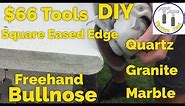 $66 DIY How to Bullnose Quartz or Granite Countertop Freehand, With an Angle Grinder.