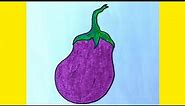 How To Draw Brinjal Step By Step | Brinjal Drawing Easy #simple #art #easy
