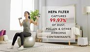 Sharper Image PURIFY 5 Air Cleaner with True HEPA Filtration, 4 Speed Settings, for Home, Office, Bedroom