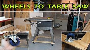 Wheels to Table Saw - DIY Mobile Tool Base