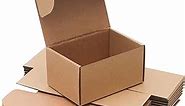 10 Pack Small Shipping Boxes 6x4x3'' Corrugated Small Cardboard Boxes for Shipping, Recyclable Packaging Boxes for Small Business, Mailer, Gift Packing, Crafts Packing, Jewelry Box Shipping, Brown