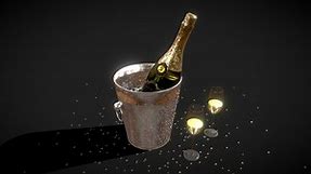 Champagne with glasses - Buy Royalty Free 3D model by Karolina Renkiewicz (@KarolinaRenkiewicz)