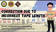 Correction Due to Incorrect Tape Length | Taping Corrections