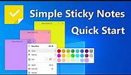 Simple Sticky Notes Quick Start