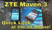 ZTE Maven 3 - Quick look and testing out the $8 phone!