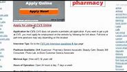 CVS Job Application Online