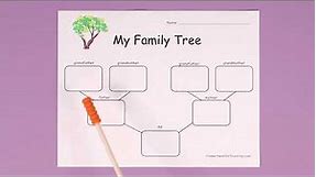 1 Child Family Tree Worksheet