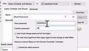 Reset a user's password in Active Directory (GUI)