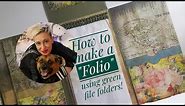 How to make a folio using green file folders