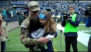 Soldier Homecoming surprise on Veterans Day at Seahawks Game!