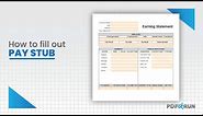 How to Make and Fill Out a Pay Stub or Pay Slip Online | PDFRun