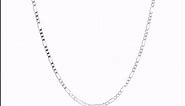 925 Sterling Silver 2mm Figaro Chain Necklace, 16” to 30”, with Lobster Clasp, for Women, Girls, Unisex