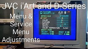 JVC I'Art and D-Series CRT TV Menu and Service Menu Adjustments