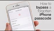 How to bypass a forgotten iPhone passcode