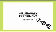 IB Biology: Miller-Urey Experiment