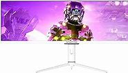 Sceptre IPS 43.8 inch UltraWide 32:9 LED Monitor 3840x1080 up to 120Hz DisplayPort HDMI USB Type-C HDR600 AMD FreeSync Premium Build-in Speakers and remote, Nebula White (E448B-FSN168)