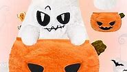 Houwsbaby Pumpkin Ghost Stuffed Animal Plush Toys Separable Nightmare Before Christmas Ghost Toy Holiday Birthday for Boys Girls Kids 10''