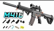 Toy Gun! Unboxing Realistic Weapon M4 Rifle Toy Gun Set Up Testing Shooting Very Good !