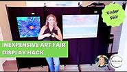 Inexpensive Art Fair Display Hack! 3 Piece Display Panels for Under $60