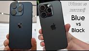 iPhone 15 Pro Blue vs Black Titanium Color Comparison!