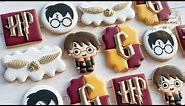 How to Make & Decorate HARRY POTTER Cookies - Gryffindor Decorated Cookies