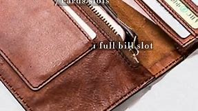 Handmade Leather Men's Cool Long Wallet - A Stylish Bifold Clutch for Discerning Gentlemen