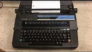 Sharp PA-3100II Portable Electronic Intelliwriter Typewriter Demo