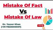 Mistake Of Fact Vs Mistake Of Law
