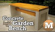 make a Concrete and Wood Garden Bench