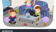Illustration Stickman Kids Playing Video Games Stock Vector (Royalty Free) 1169120023 | Shutterstock