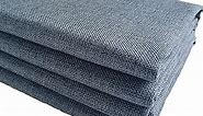 Thick Upholstery Fabric, for Reupholster Chair Sofa Cover, Faux Linen Type Cloth Material (Grey Blue 16, 1 Yard (57x 36 inch))