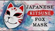 How to make a Japanese Kitsune mask! (full-face)