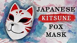 How to make a Japanese Kitsune mask! (full-face)