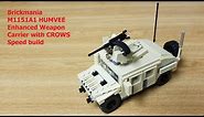 Brickmania M1151A1 HUMVEE - Enhanced Weapon Carrier with CROWS Speed build, Custom Military Lego