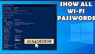 PowerShell: Show All Wi Fi Passwords | Windows 10 / 8