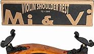 MI&VI Violin Shoulder Rest - Real Maple Wood | Collapsible | Adjustable | Height Adjustable Feet | Excellent Support Grip (Violin 4/4-3/4& Viola 14"-13")