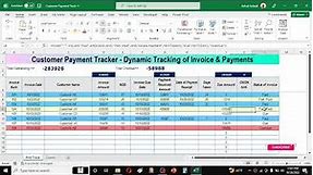 Invoice and Payment Tracking System in Microsoft Excel