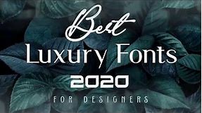 Best Luxury fonts 2020 for designer/Free luxury Font download/free font download for designing,vfx.