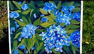 How to Paint Simple Forget Me Not Flowers Live Acrylic April 9