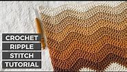 How to Crochet the Ripple Stitch + FREE Crochet Blanket Pattern [MOCHA RIPPLE AFGHAN]