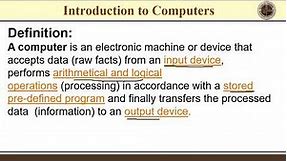 COMPUTER STUDIES FORM 1: INTRODUCTION TO COMPUTERS