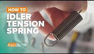 How to replace the idler tension spring part # DC61-01215B on a Samsung dryer